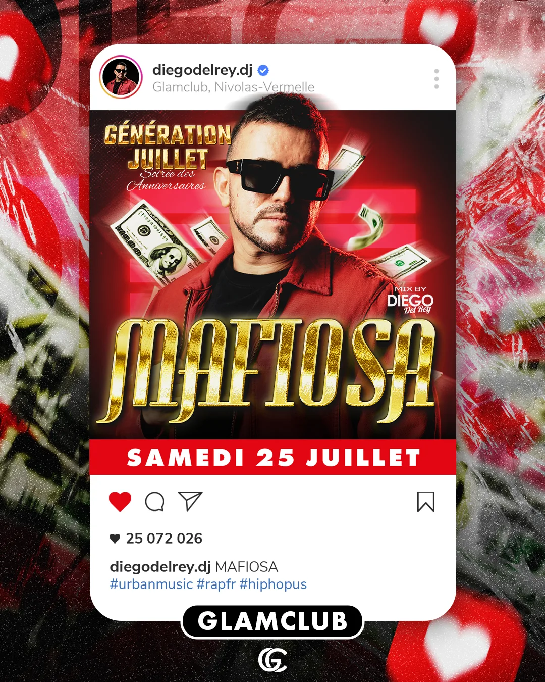 Affiche de la soirée MAFIOSA - DIEGO DEL REY 💵