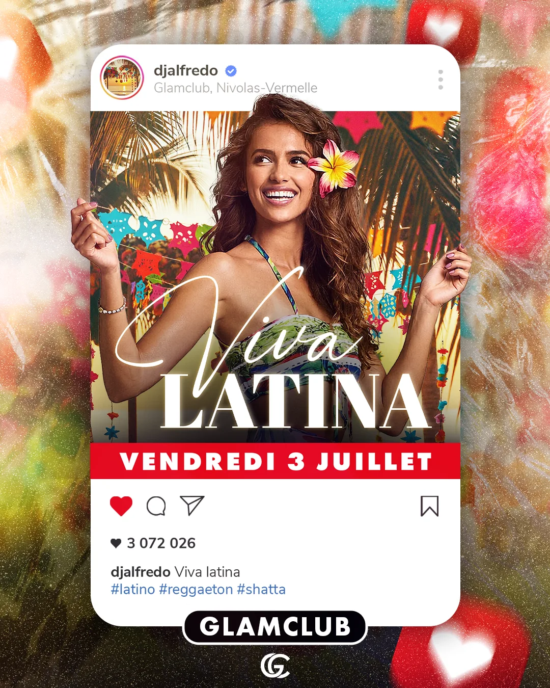 Affiche de la soirée 𝗩𝗜𝗩𝗔 𝗟𝗔𝗧𝗜𝗡𝗔 💃