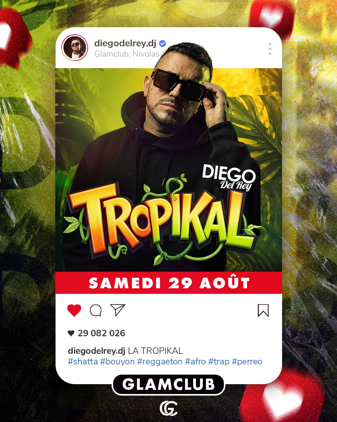 Affiche de la soirée TROPIKAL AVEC DIEGO DEL REY 🌴