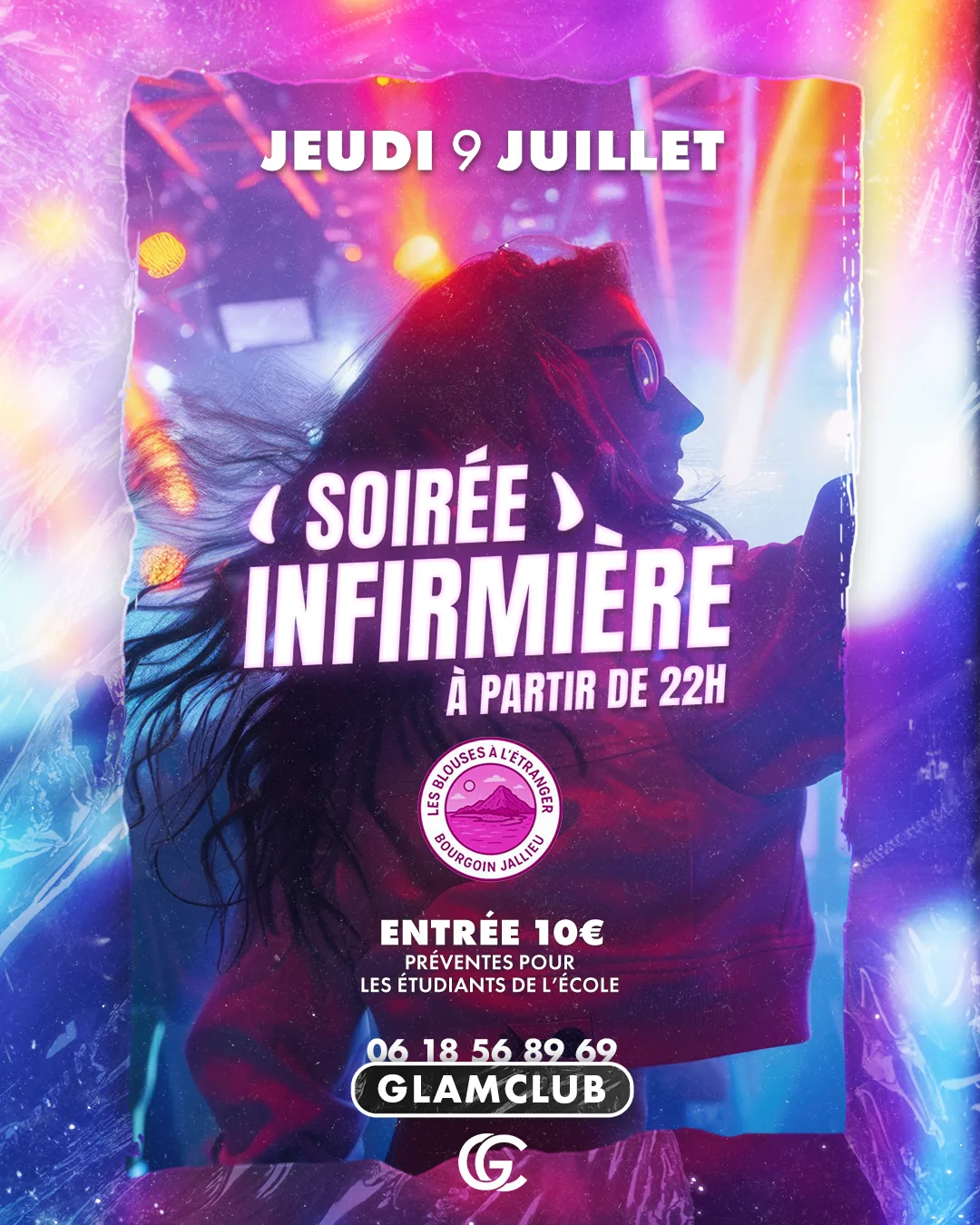 Affiche de la soirée SOIRÉE INFIRMIÈRE 👩⚕️