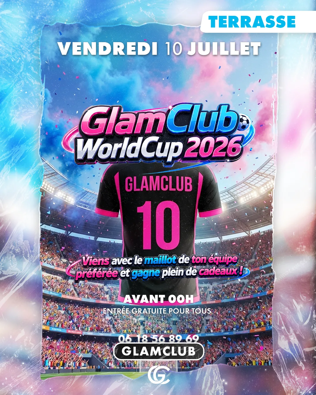 Affiche de la soirée GlamClub WorldCup 2026 ⚽