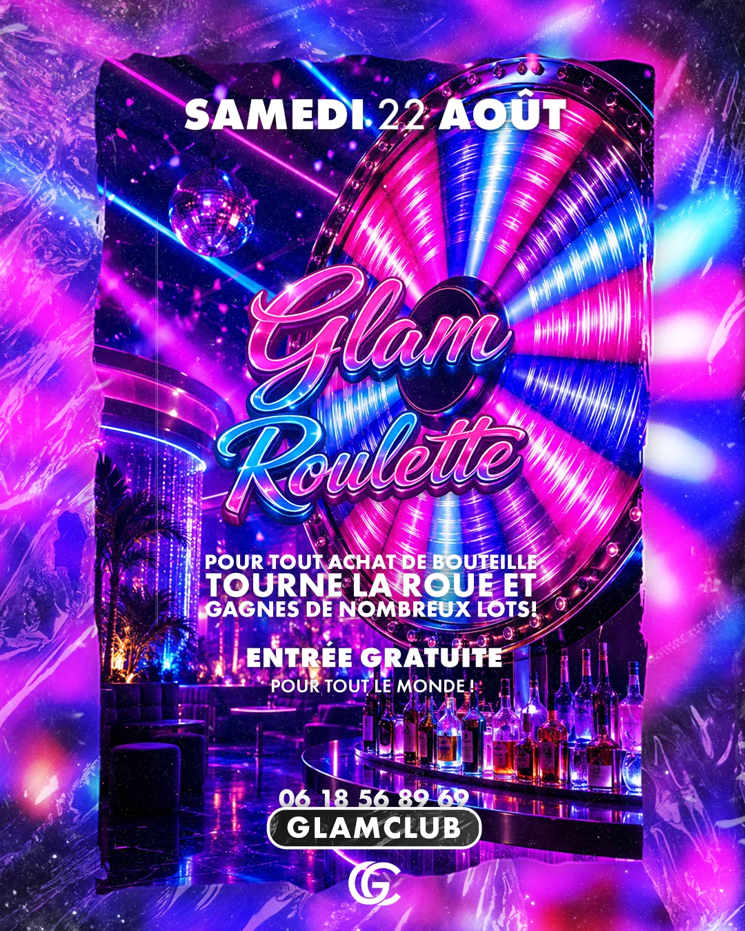 Affiche de la soirée Glam Roulette 🍀